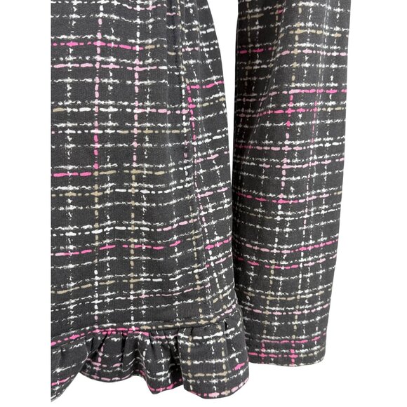 Y2K Self Esteem Ruffle Plaid Jacket Cardigan - Dark Academia Whimsigoth Coquette - Picture 12 of 16